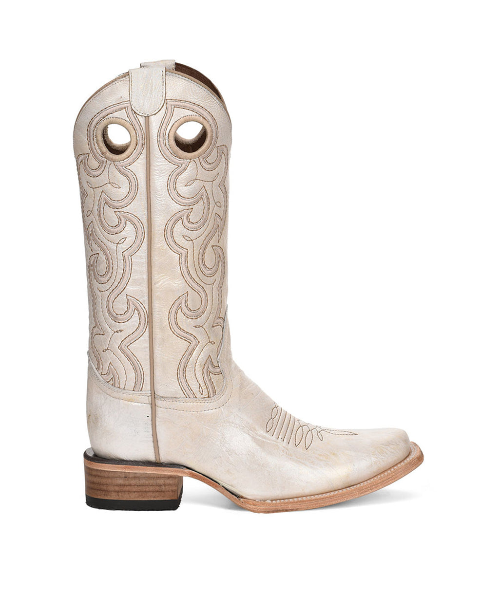 Circle G Ranch Cut-Out Pull Holes | Square Toe | Pearl