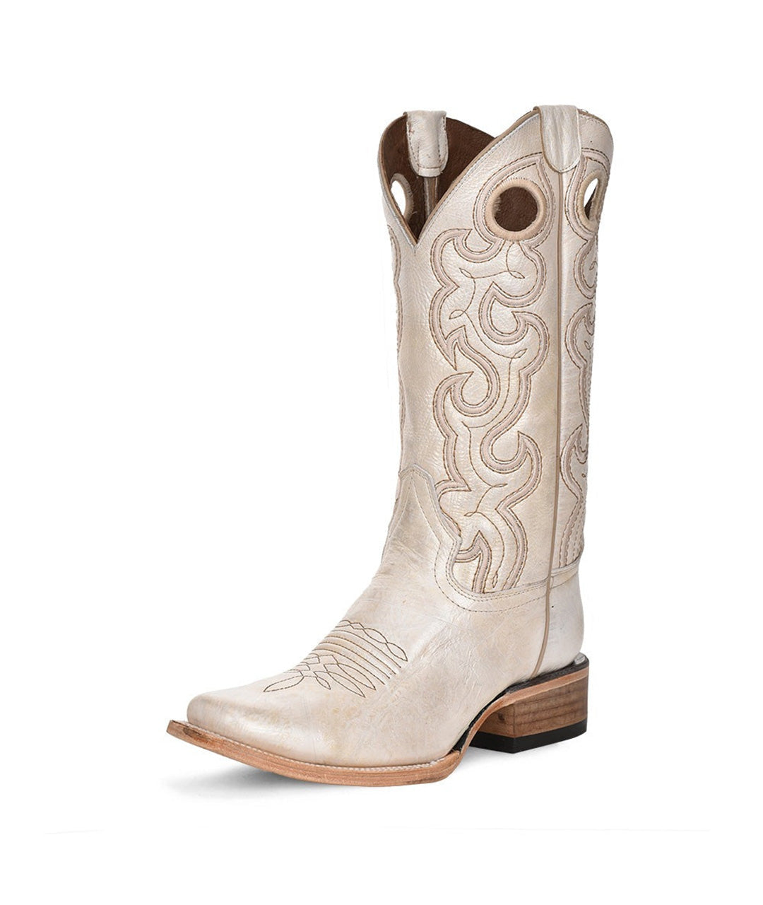 Circle G Ranch Cut-Out Pull Holes | Square Toe | Pearl