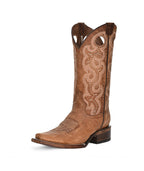 Circle G Ranch Cut-Out Pull Holes | Square Toe | Cognac