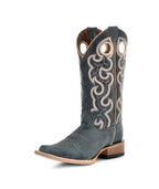 Circle G Ranch Cut-Out Pull Holes | Square Toe | Blue Jean
