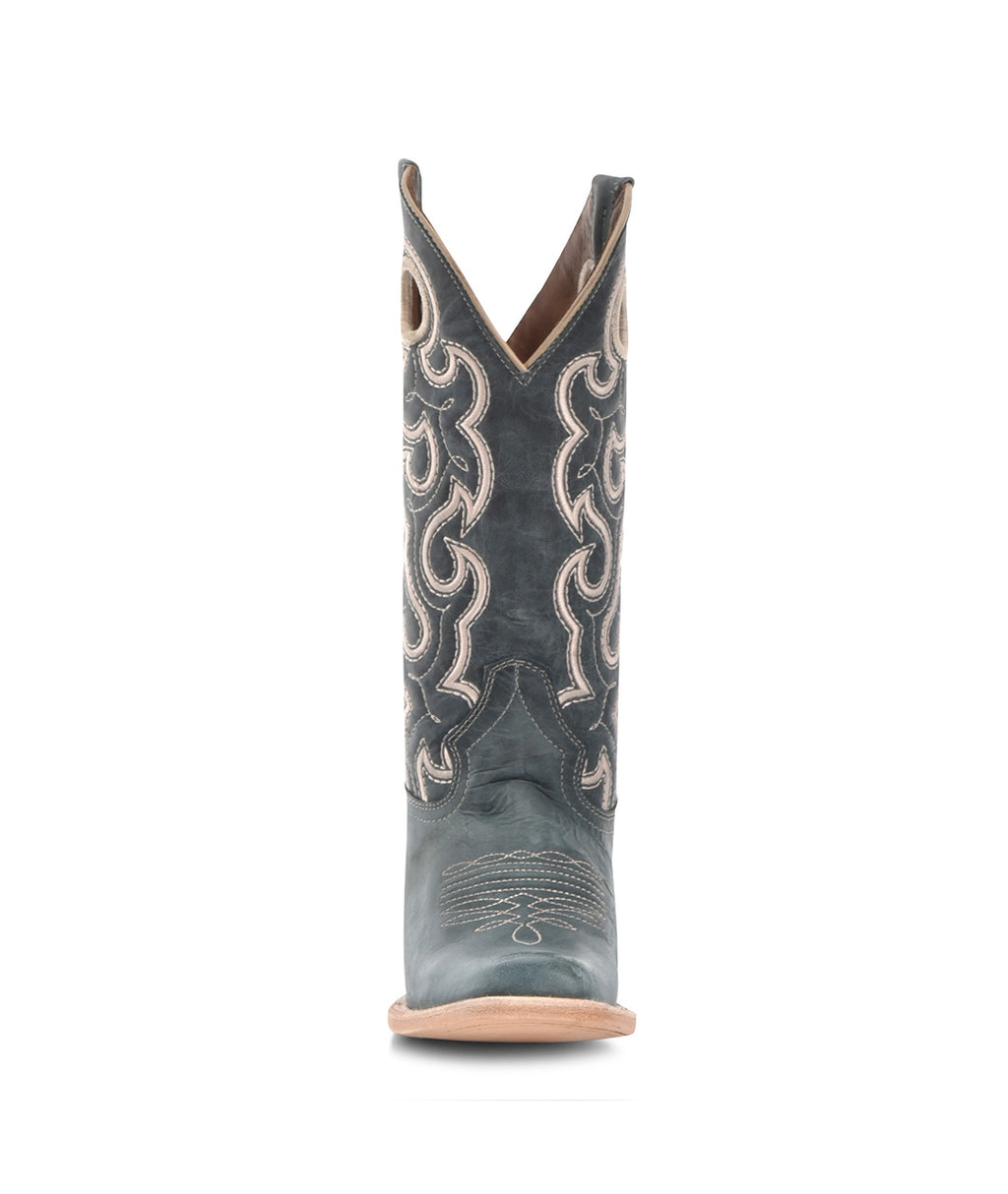 Circle G Ranch Cut-Out Pull Holes | Square Toe | Blue Jean