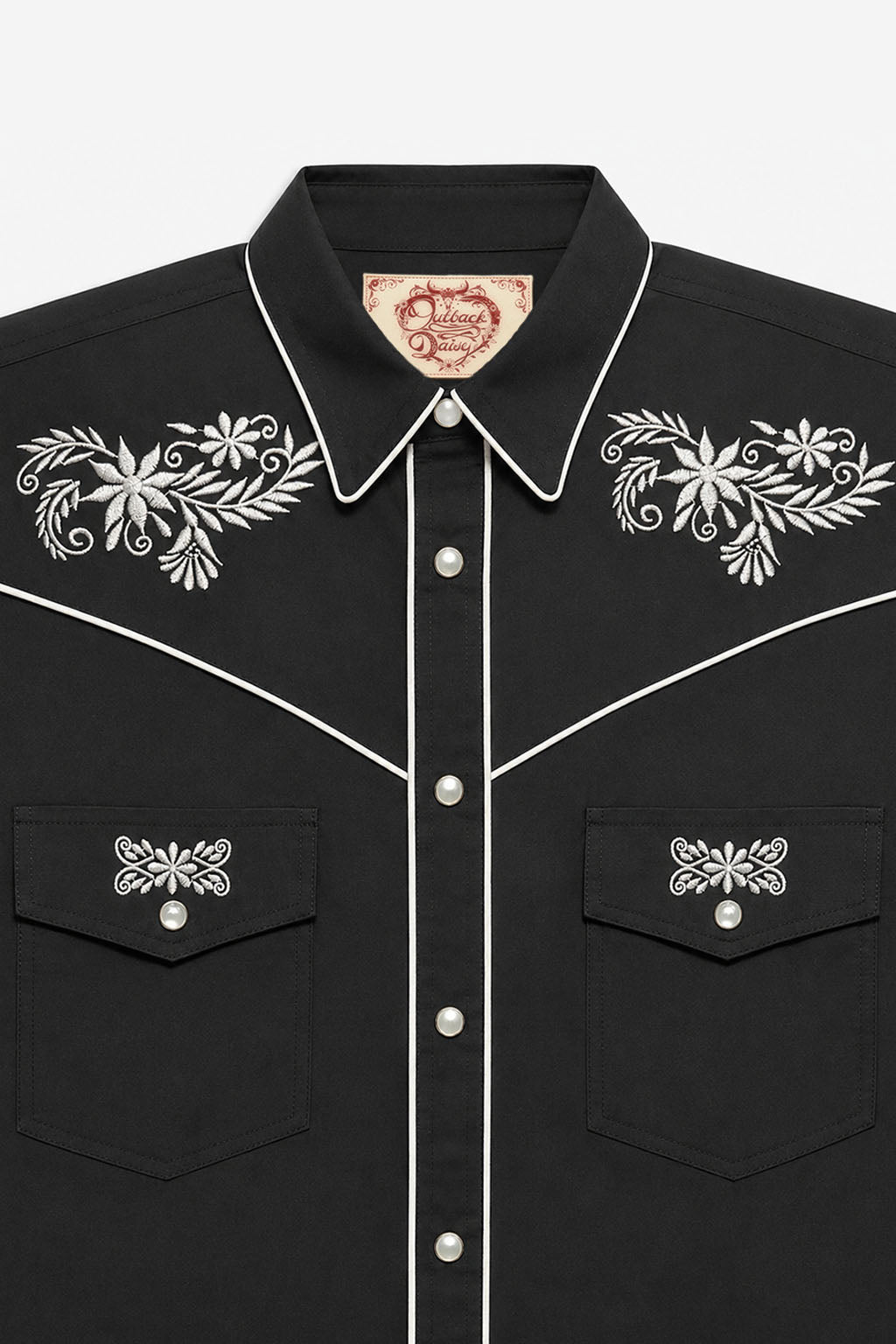 Prairie Embroidery Cowgirl Shirt | Black Magnolia
