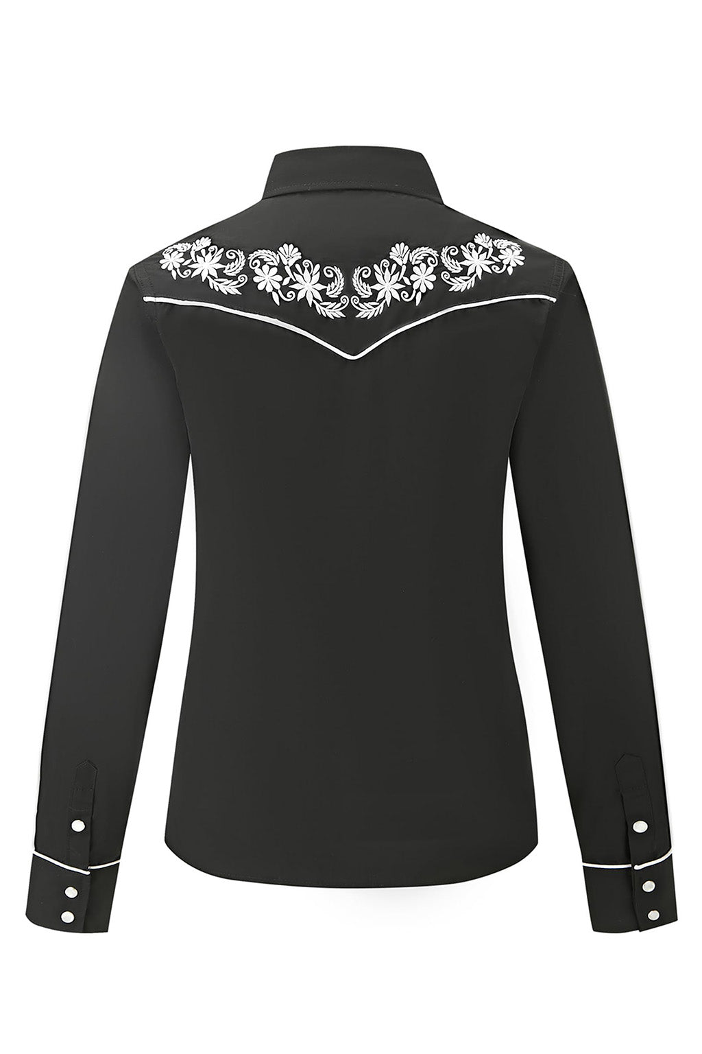 Prairie Embroidery Cowgirl Shirt | Black Magnolia
