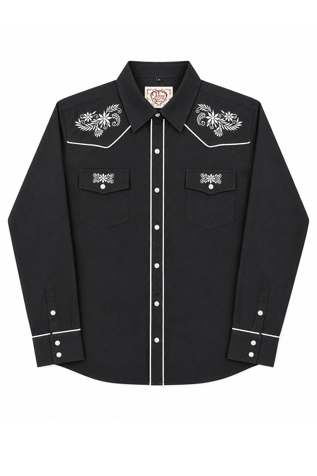 Prairie Embroidery Cowgirl Shirt | Black Magnolia