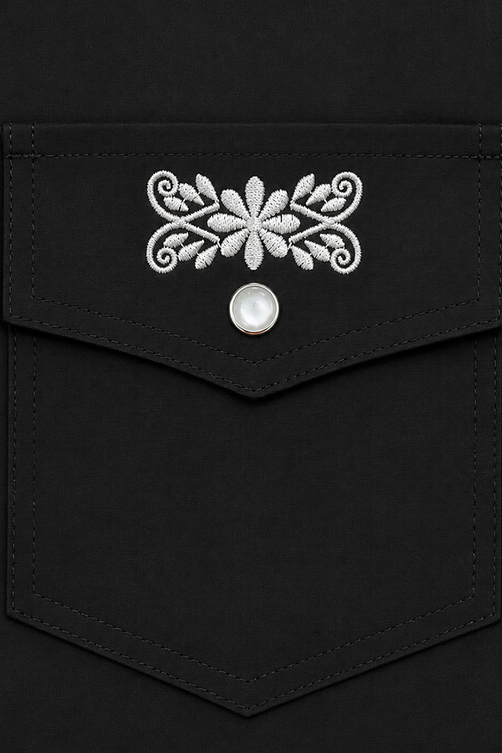 Prairie Embroidery Cowgirl Shirt | Black Magnolia