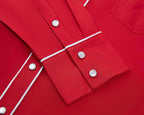 Prairie Embroidery Cowgirl Shirt | Cherry Red