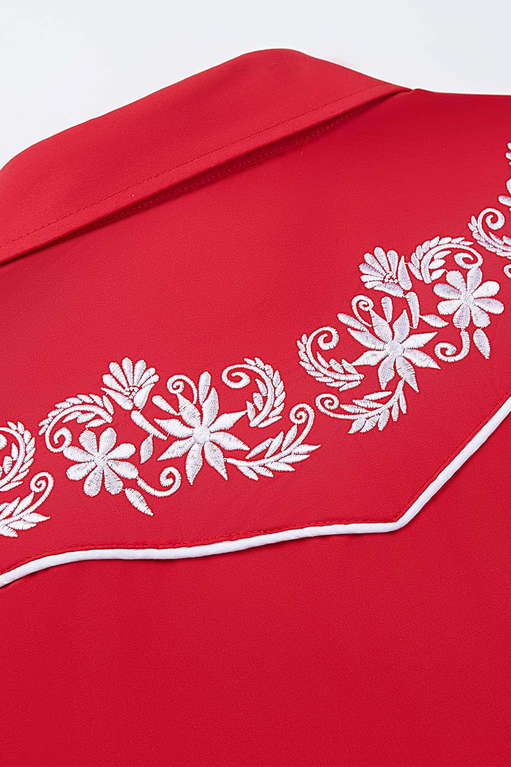 Prairie Embroidery Cowgirl Shirt | Cherry Red