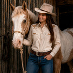 Prairie Embroidery Cowgirl Shirt | Desert Sand