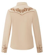 Prairie Embroidery Cowgirl Shirt | Desert Sand