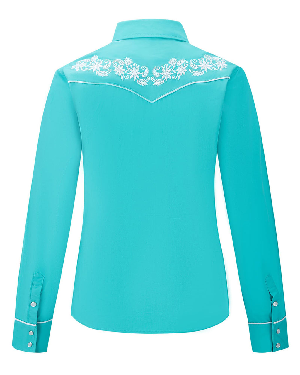 Prairie Embroidery Cowgirl Shirt | Turquoise Sky