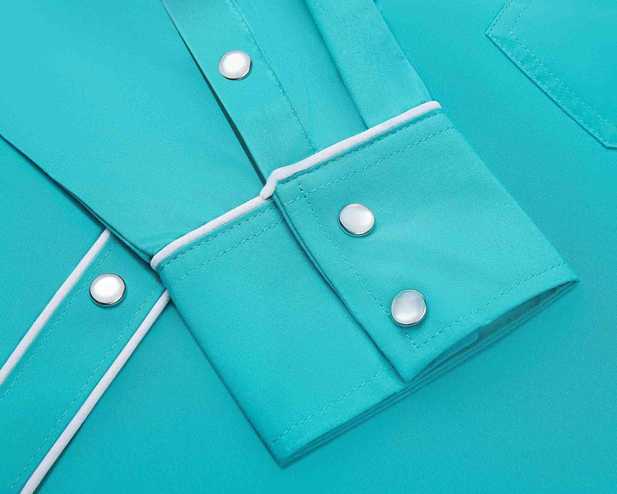 Prairie Embroidery Cowgirl Shirt | Turquoise Sky