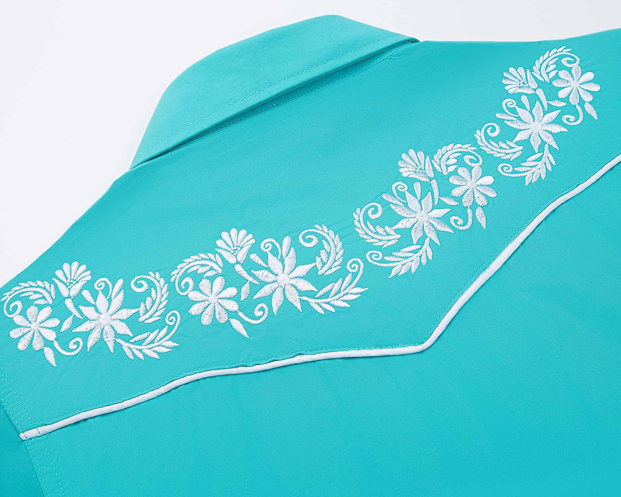 Prairie Embroidery Cowgirl Shirt | Turquoise Sky