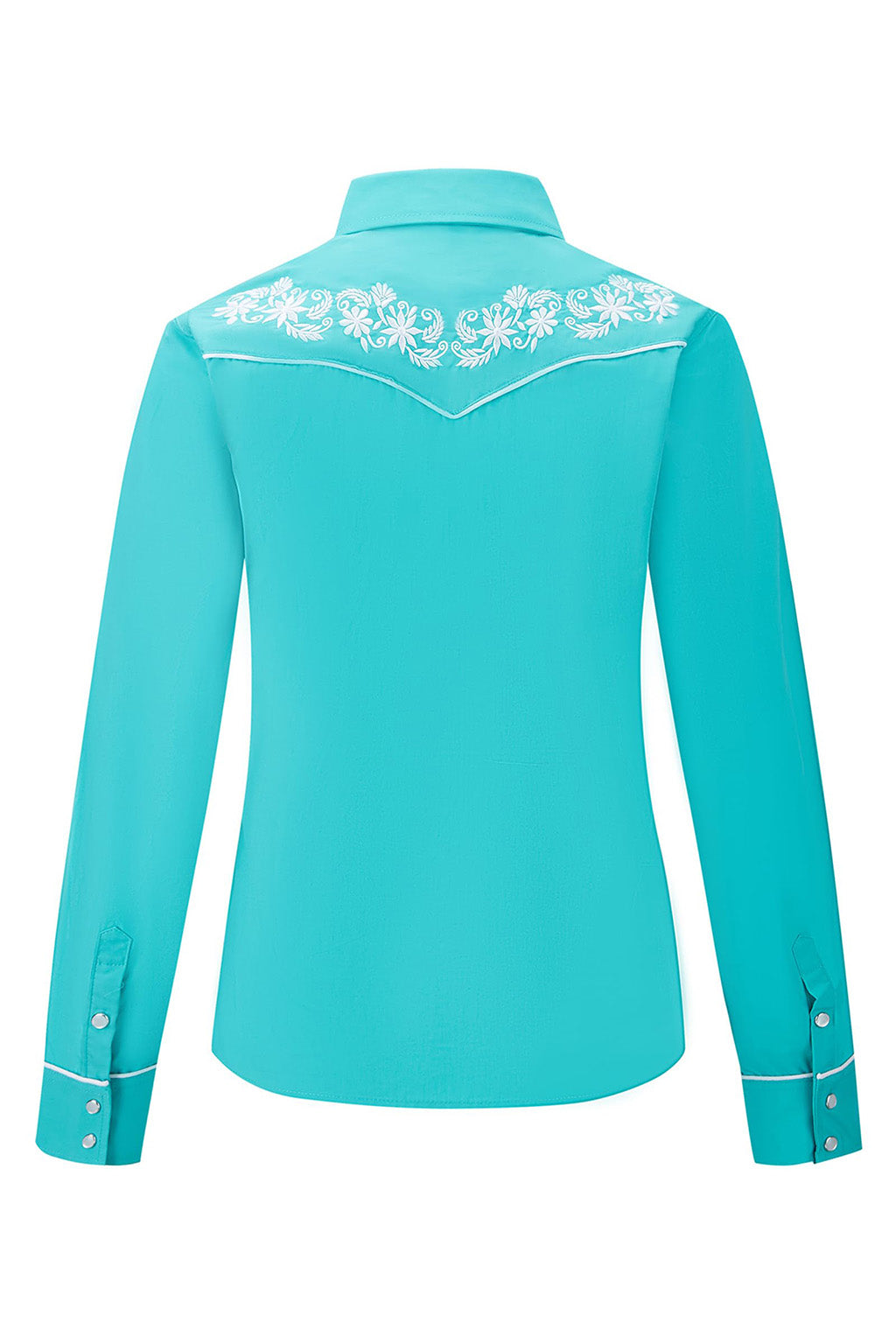 Prairie Embroidery Cowgirl Shirt | Turquoise Sky