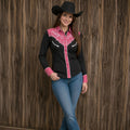 Prairie Vine Embroidery Cowgirl Shirt | Rose Pink