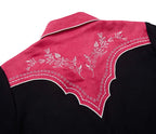 Prairie Vine Embroidery Cowgirl Shirt | Rose Pink
