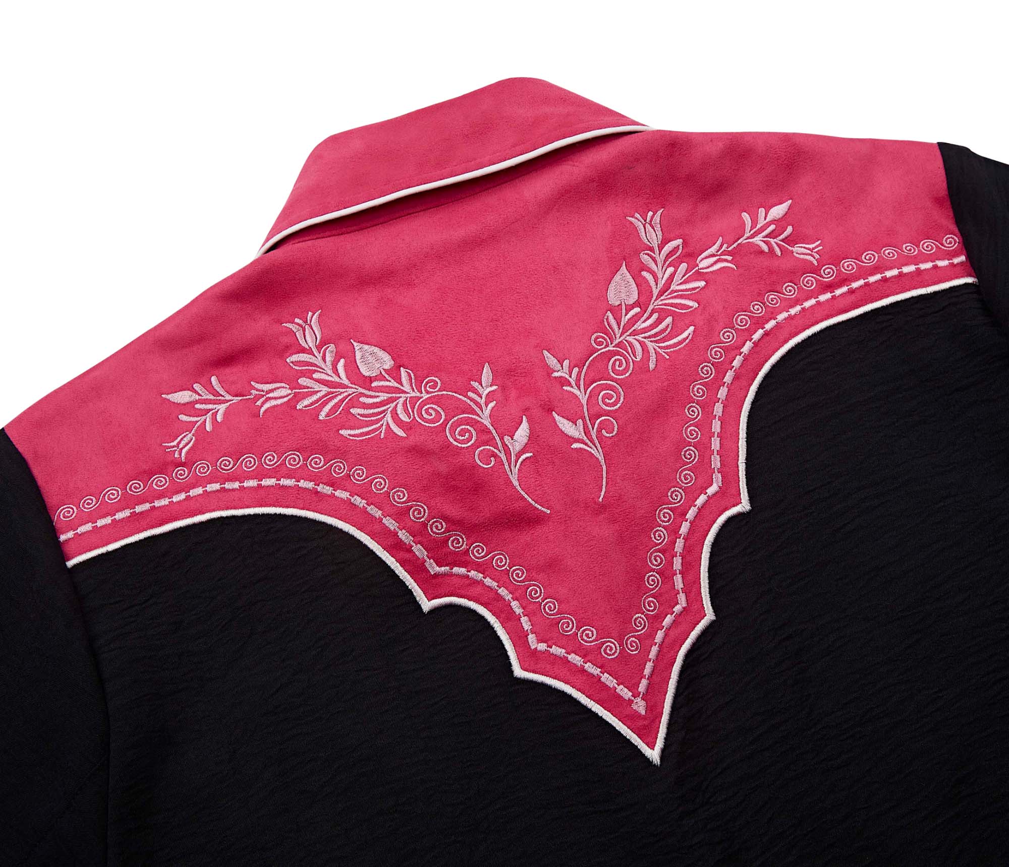 Prairie Vine Embroidery Cowgirl Shirt | Rose Pink