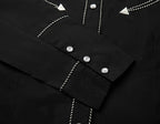 Silver Stallion Embroidery Cowgirl Shirt | Midnight Black