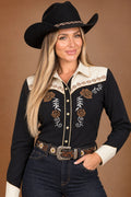 Wild Rose Embroidery Cowgirl Shirt | Desert Luck