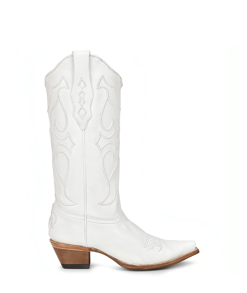 Corral Western Scroll Embroidery | Snip Toe | White