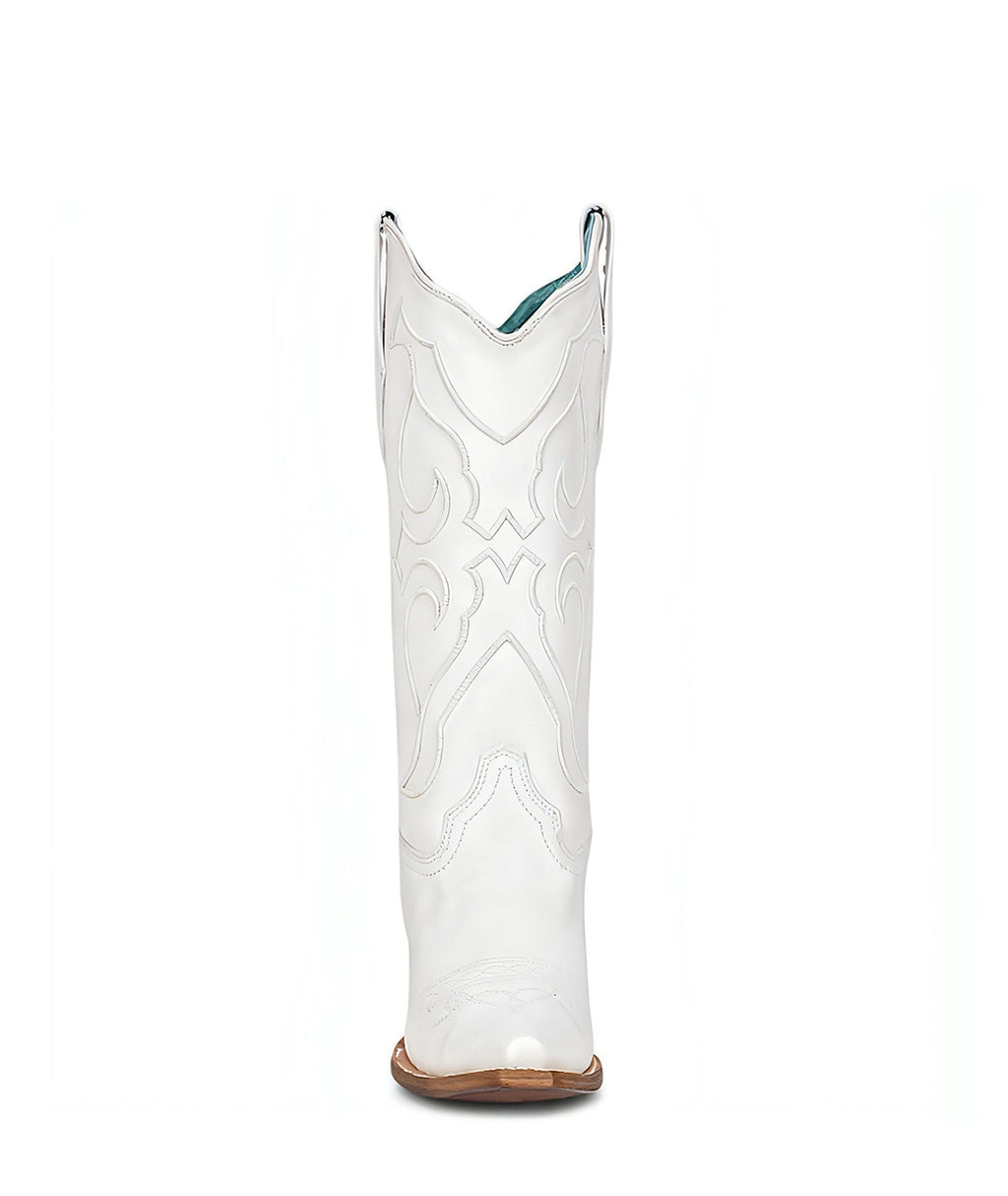 Corral Western Scroll Embroidery | Snip Toe | White