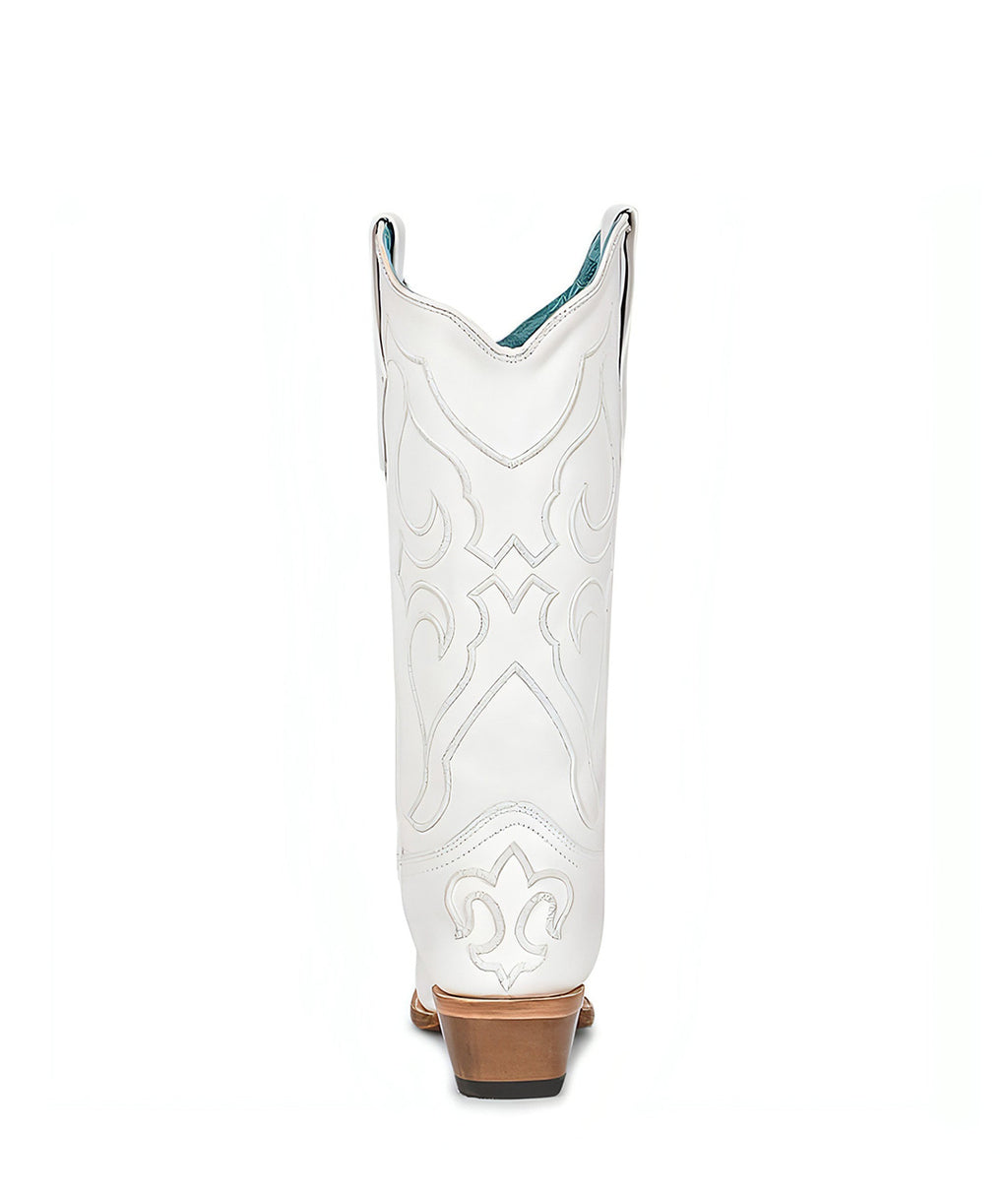 Corral Western Scroll Embroidery | Snip Toe | White