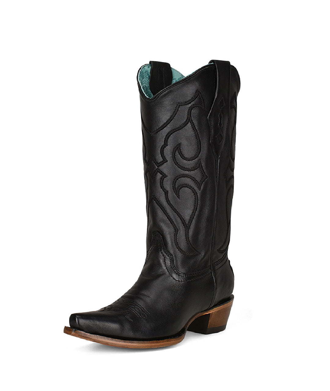 Corral Western Scroll Embroidery | Snip Toe | Black