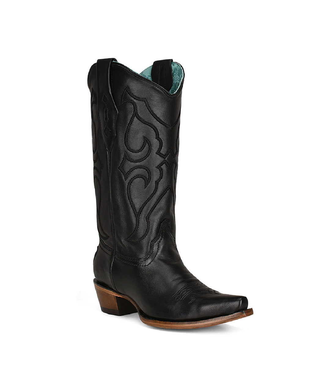 Corral Western Scroll Embroidery | Snip Toe | Black