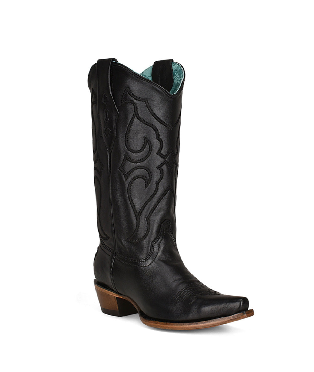Corral Western Scroll Embroidery | Snip Toe | Black